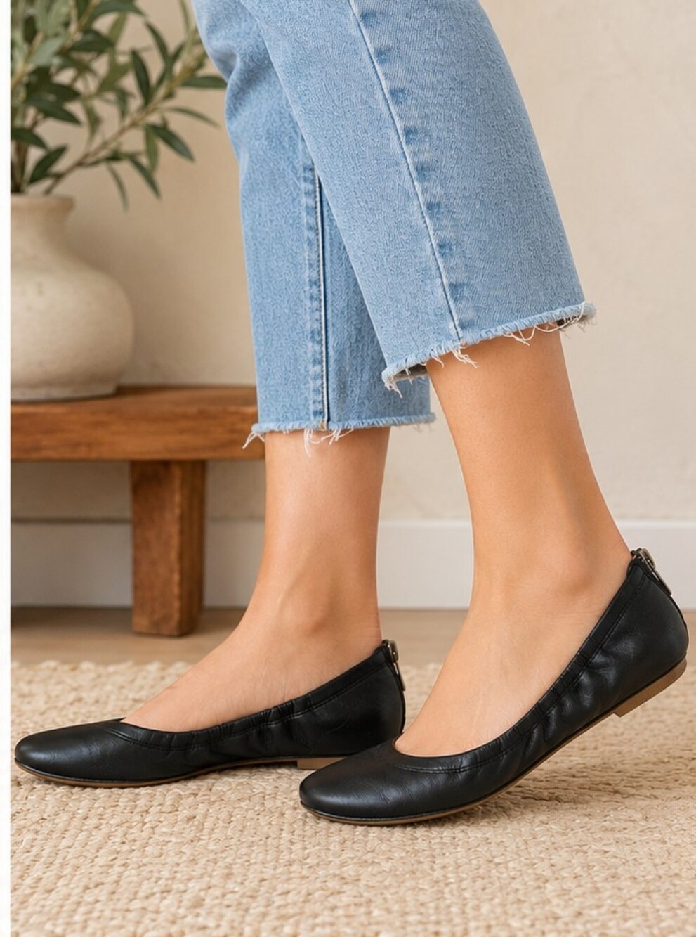 Lucky Brand Leather Ballet Flats – Women’s Size 7M – Black